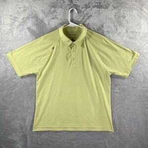 Rhone Shirt men's Large Polo Short Sleeve Yellow Performance Casual Pullover